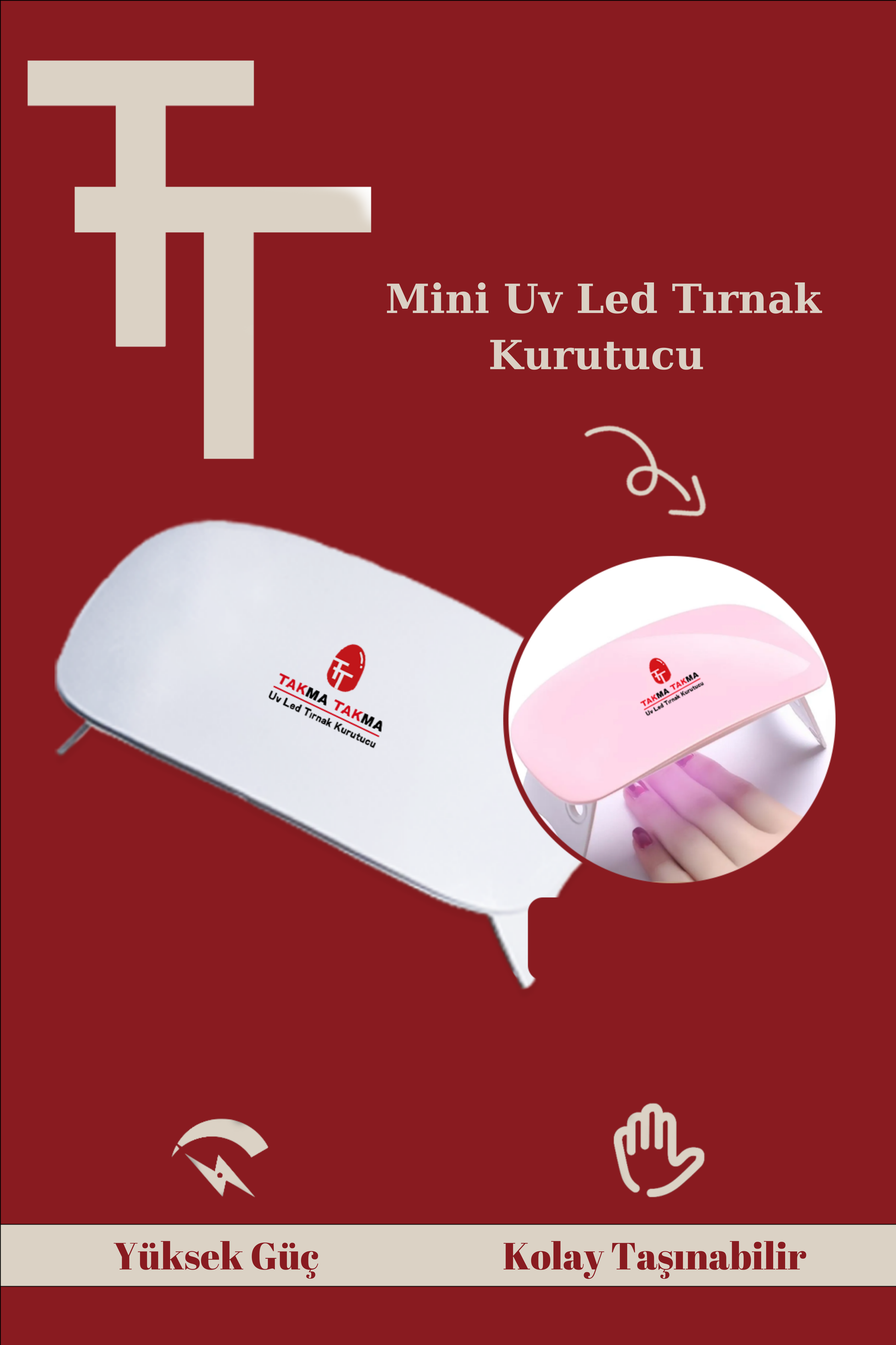 Protez Takma Tırnak Kurutucu UV Led Lamba